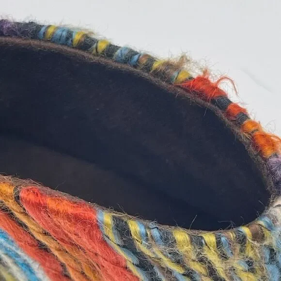 TOMS Ankle Boots Women's 6 Chocolate Brown Leila Suede Shoes Striped Tassel EUC‎ - Picture 15 of 16